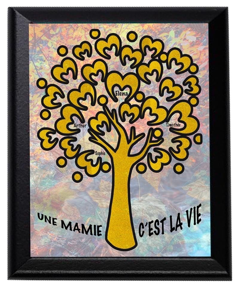 CADRE AFFICHE ARBRE DE VIE LOVELY - CADEAUX/MAMIE - Les petits