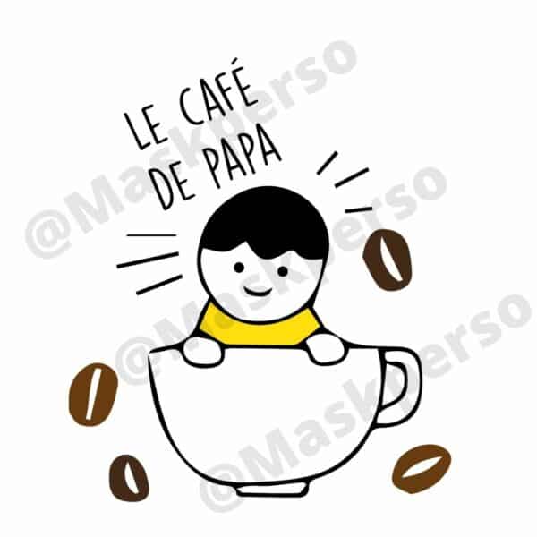 Tasse Jaune Le café de Papa