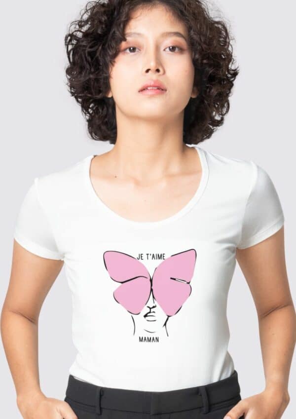 Tee-Shirt Je t'aime Maman Papillon