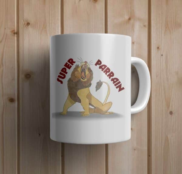 Mug personnalisé super parrain