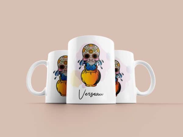 Tasse signe Verseau Calavera