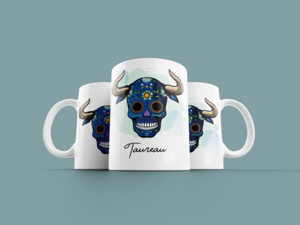 Tasse signe Taureau Calavera