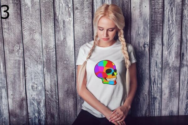 T-shirt Femme Skull Art