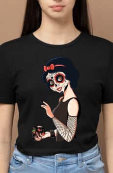 T-shirt Blanche-Neige version Calavera : Idées cadeaux